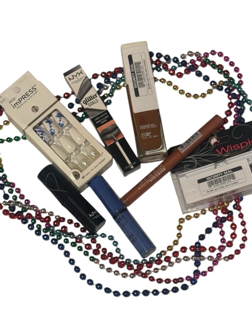 💋💋 Mixed Beauty Lot with NYX, Kiss & More - Blue, Brown, Black New!
